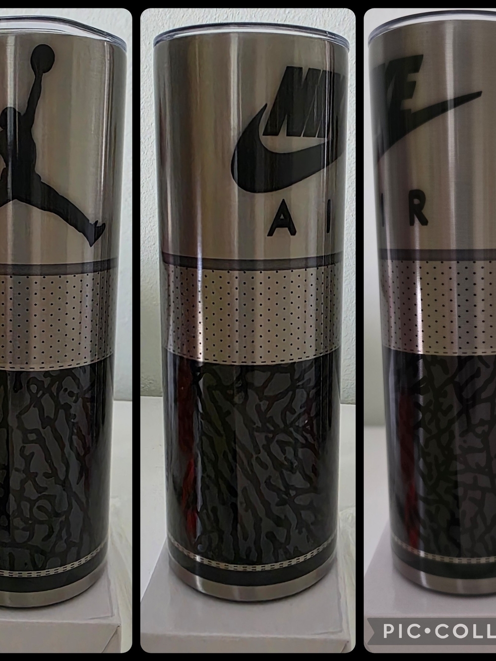 Nike Stainless Steel Black & Silver Insulated Tumbler
